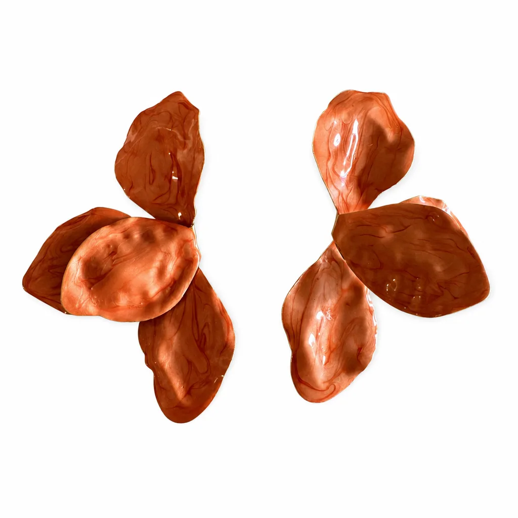 Aretes Pétalos Naranja — vista 1 de 3