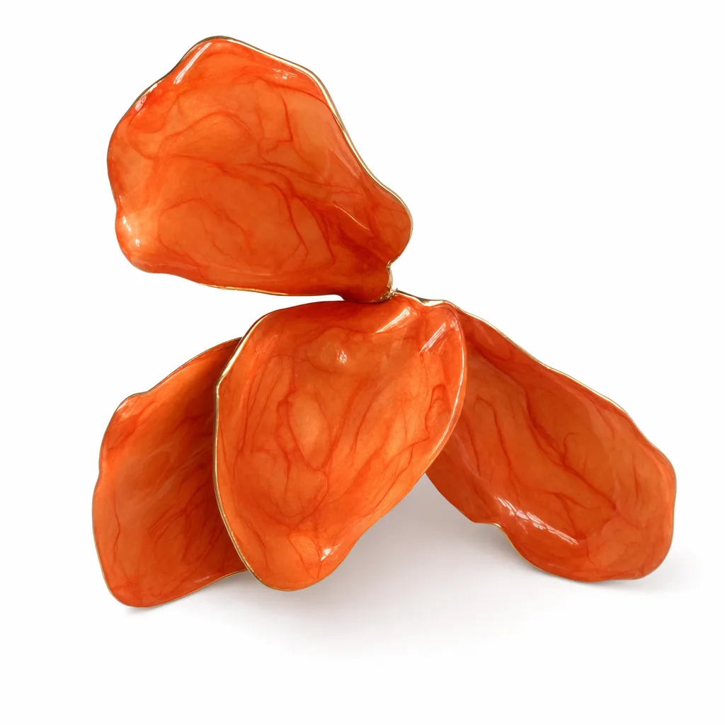 Aretes Pétalos Naranja — vista 2 de 3