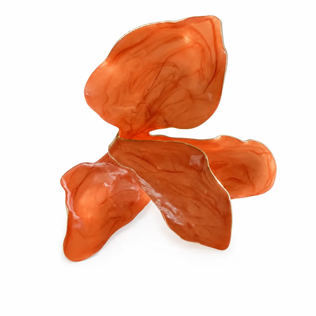 Aretes Pétalos Naranja — vista 3 de 3