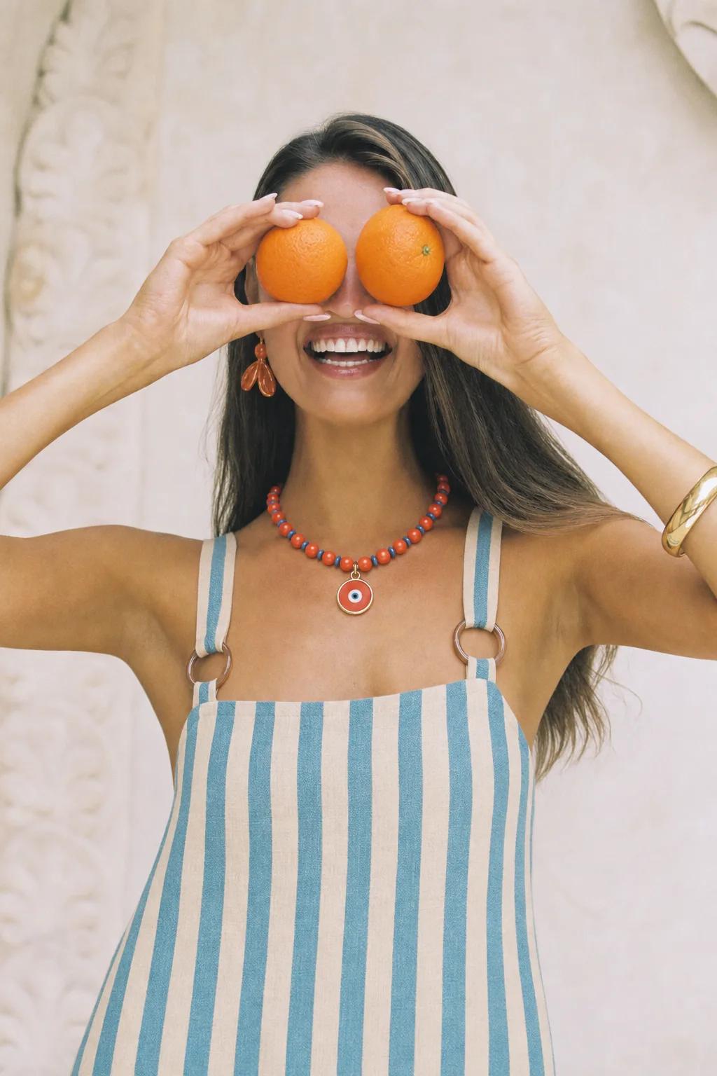 Collar Ojo Turco Naranja — vista 1 de 2