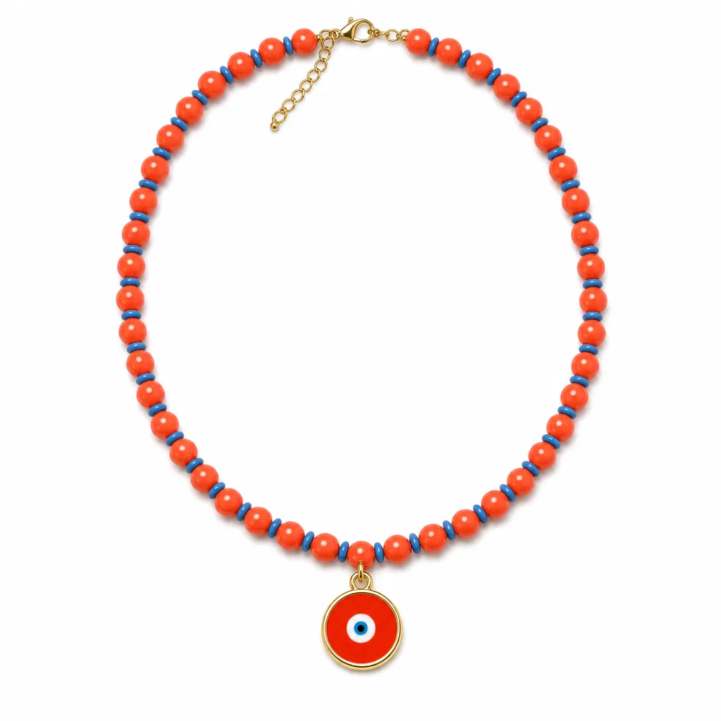 Collar Ojo Turco Naranja — vista 2 de 2